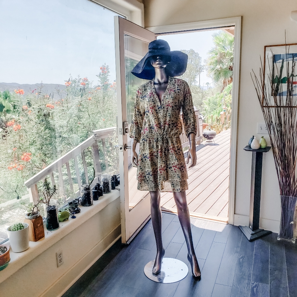 Emily in Paris Inspo: Tolani 100% Silk Cinch Waist Mini Dress